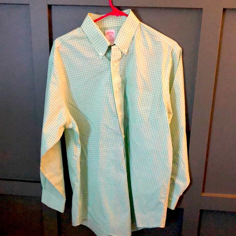 Green brooks brothers dress shirt 16-2/3